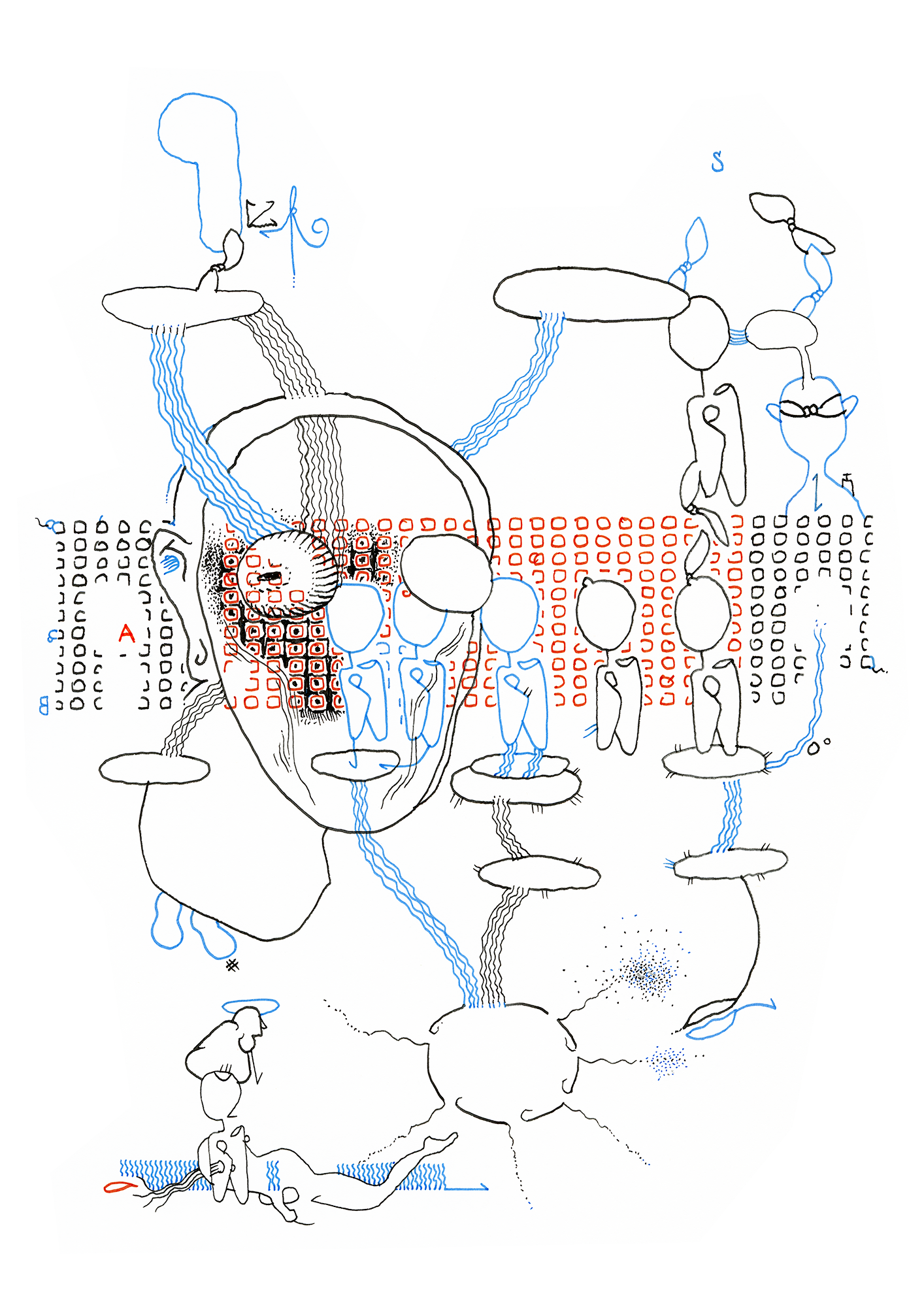 Hannes Kater: Tageszeichnung (Zeichnung/drawing) vom 13.11.2023 (1414 x 2000 Pixel)