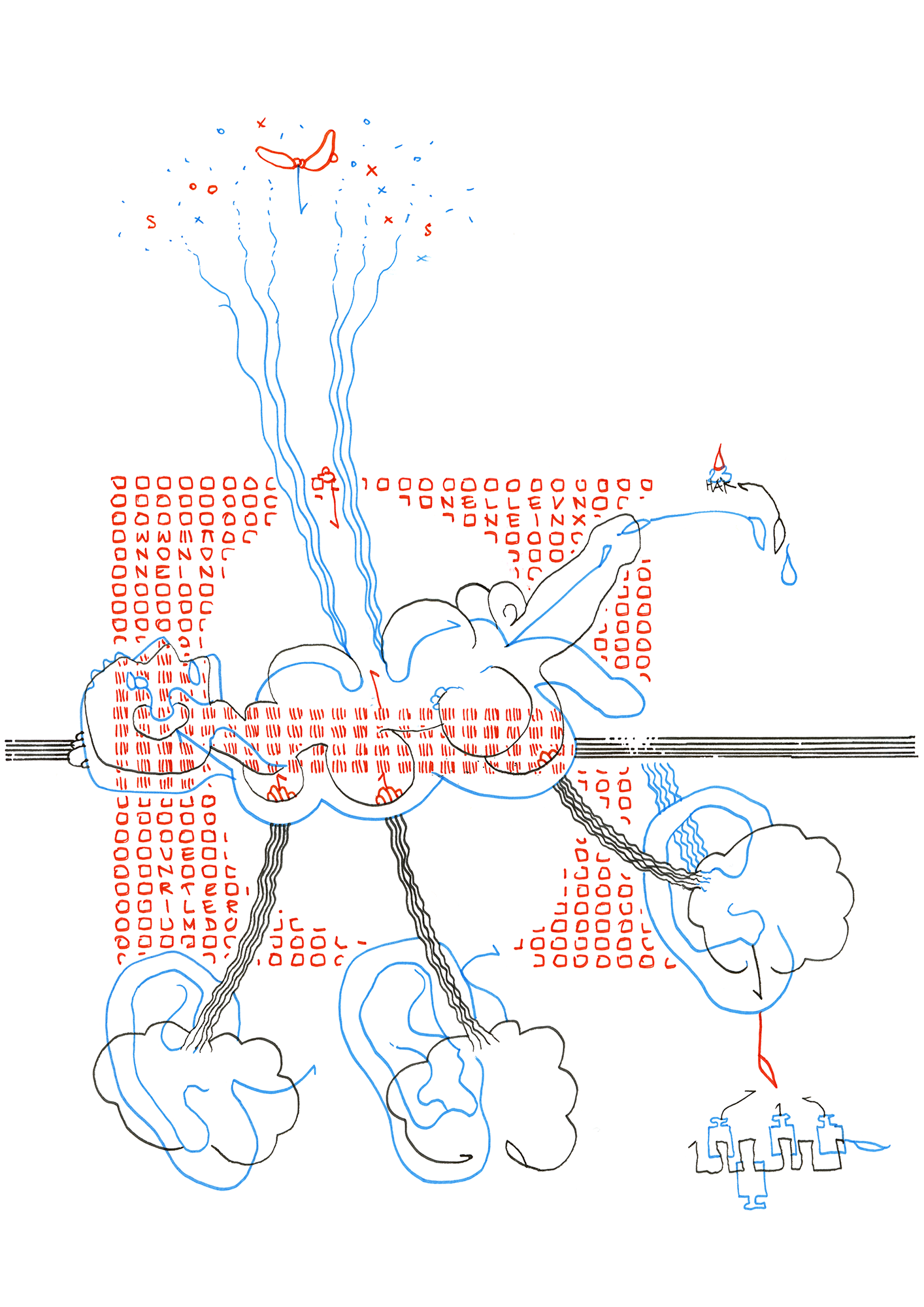 Hannes Kater: Tageszeichnung (Zeichnung/drawing) vom 22.11.2023 (1414 x 2000 Pixel)