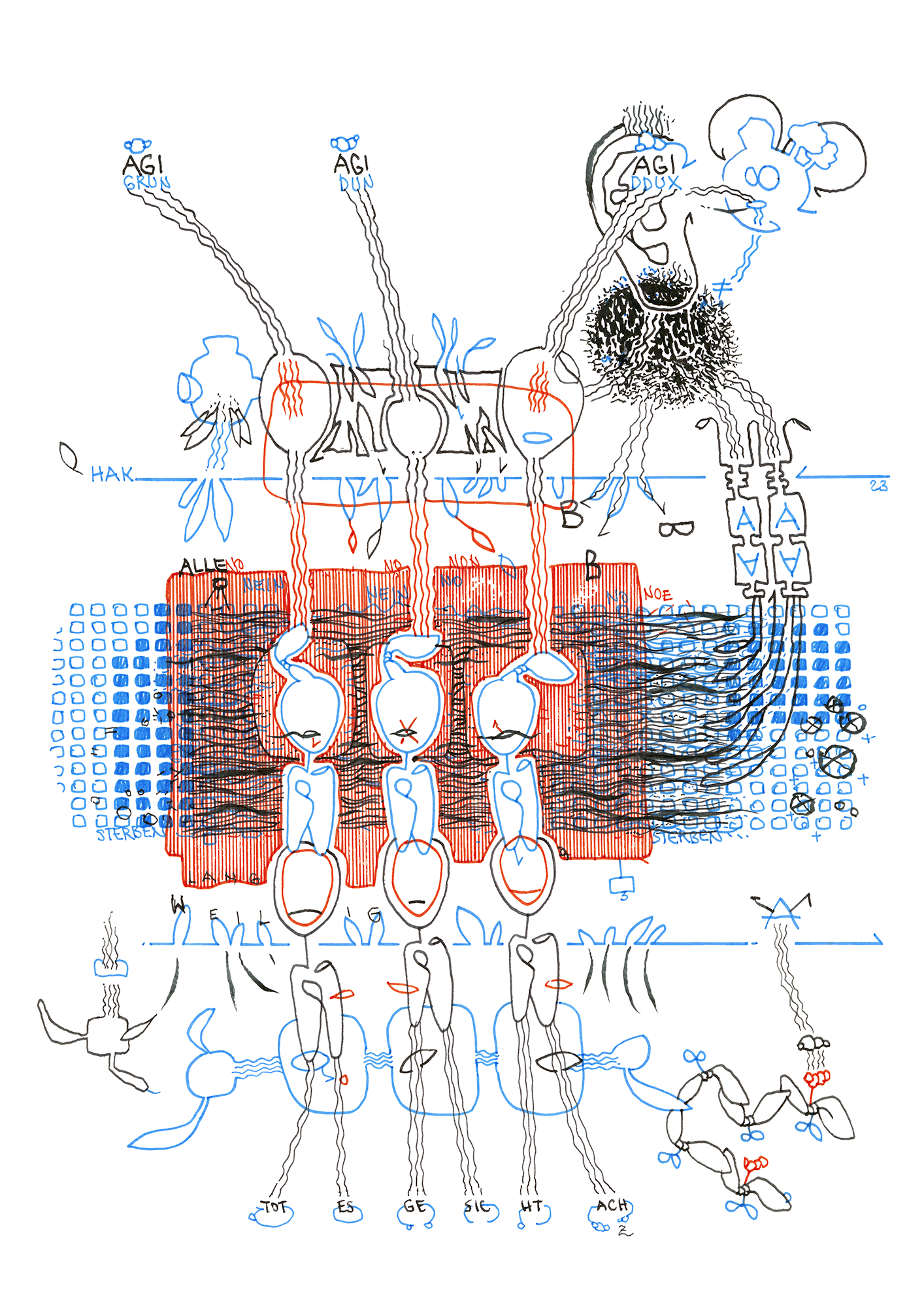 Hannes Kater: Tageszeichnung (Zeichnung/drawing) vom 08.12.2023 (1414 x 2000 Pixel)