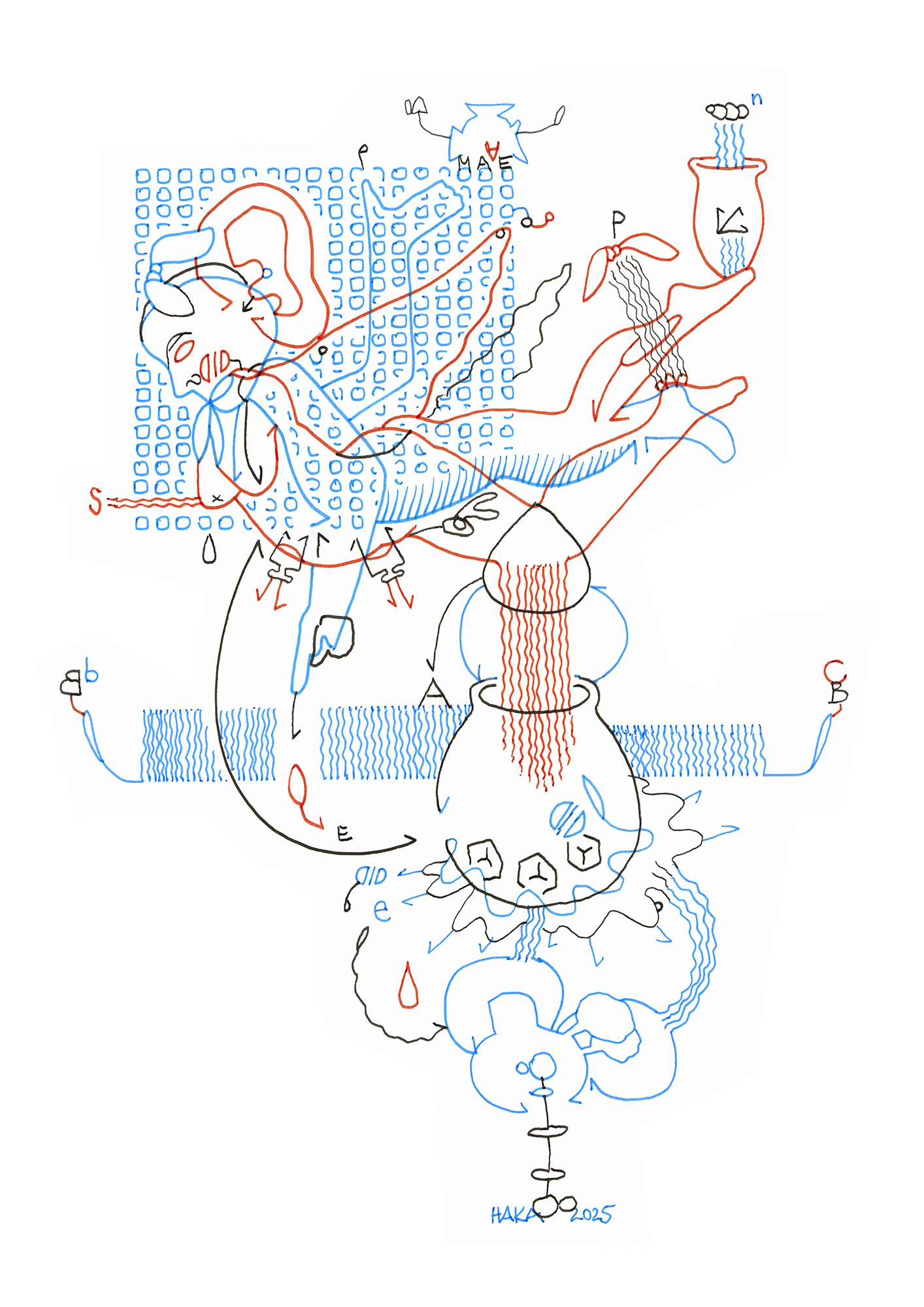 Hannes Kater – Tageszeichnung (Zeichnung/drawing) vom 14.11.2025 (1414 x 2000 Pixel)
