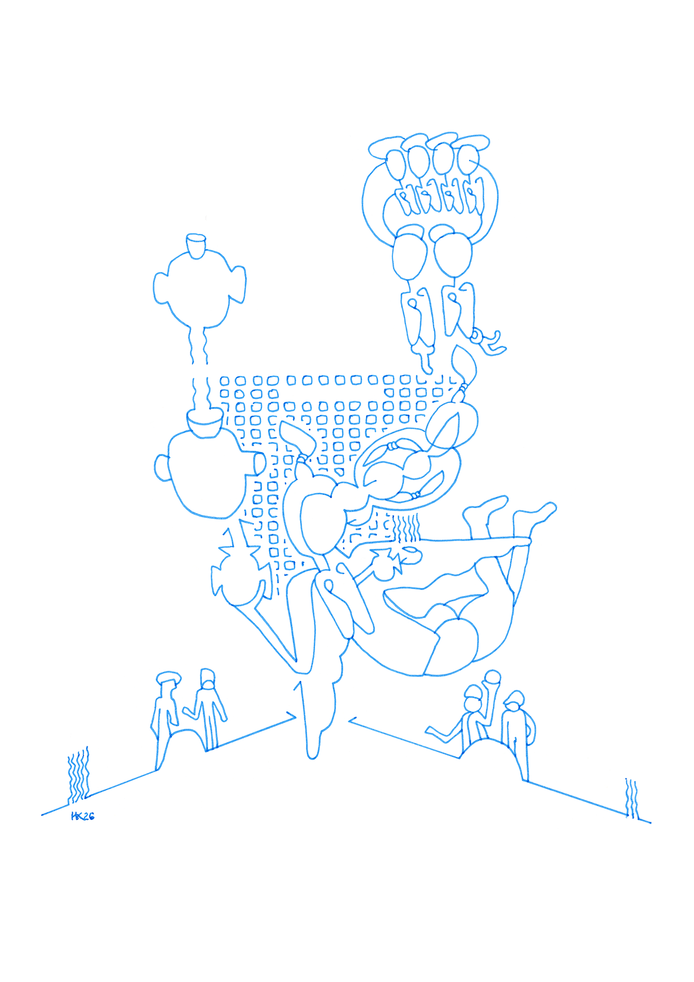 Hannes Kater  Tageszeichnung (Zeichnung/drawing) vom 01.03.2026 (1414 x 2000 Pixel)