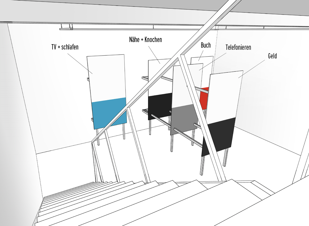 Hannes Kater: "Was da ist  7 Fluchtlinien", Galeriehaus Nord, N&uuml;rnberg 2013