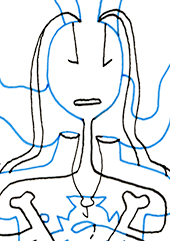 Hannes Kater – Detail einer Zeichnung aus dem Dezember 2025