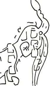 Hannes Kater Detail einer Zeichnung 2026