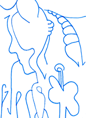 Hannes Kater Detail einer Zeichnung 2026