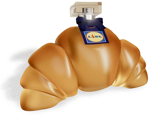 Croissant-Flakon  gabaut nach Material aus dem Netz