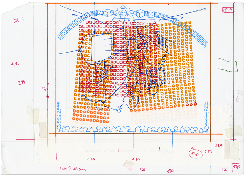 Hannes Kater – Entwurf für Wettbewerb der Paramentenwerkstatt Helmstedt, 1999